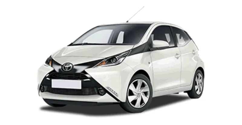 Toyota Aygo de alquiler en el aeropuerto de Menorca
